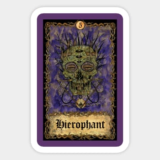 Hierophant. Eternal Bones Tarot (Colorful) Sticker